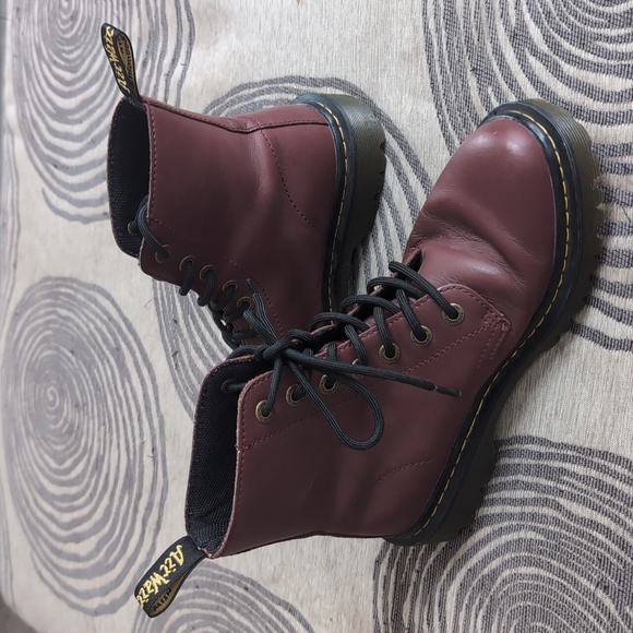 Dr. Martens Shoes - Dr. Martens 1460 Lace Up Boots Cherry Red